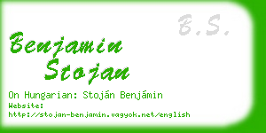 benjamin stojan business card